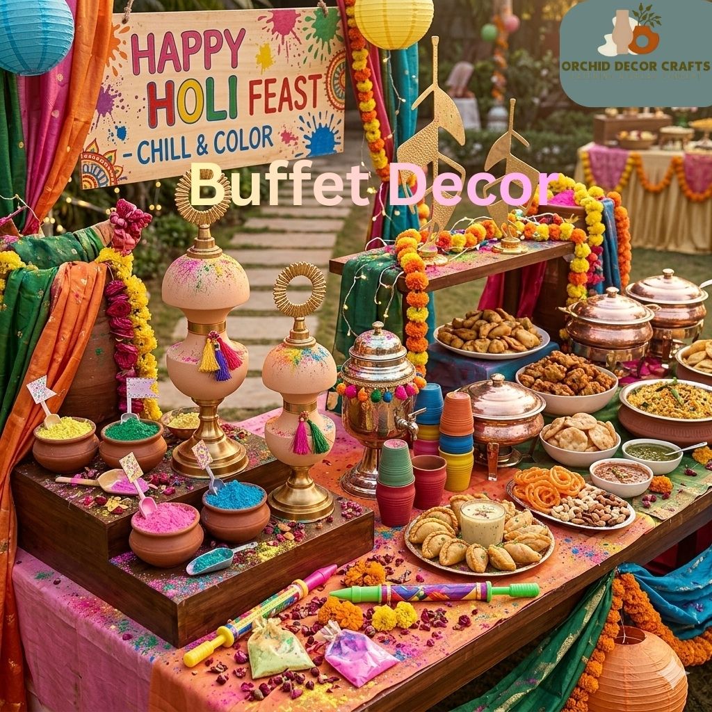Buffet Decor in Moradabad with elegant wedding catering setup and decorative serving counters