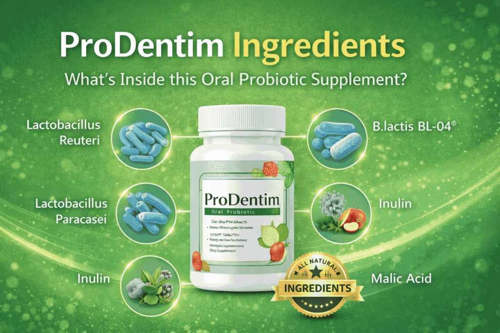 Explore ProDentim ingredients and discover how this oral probiotic formula supports gum and teeth health naturally