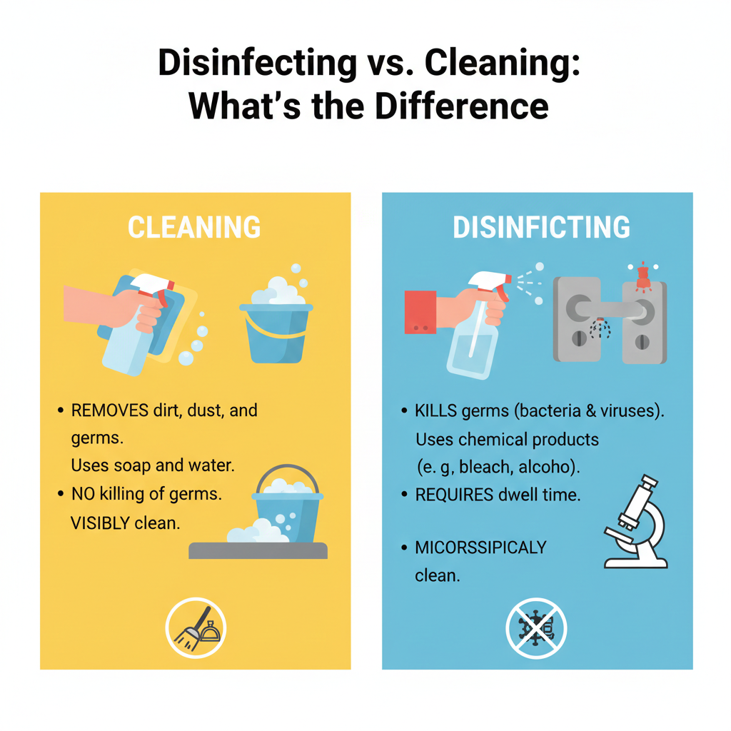 Disinfecting vs. Cleaning: What’s the Difference?