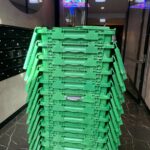 Plastic moving boxes