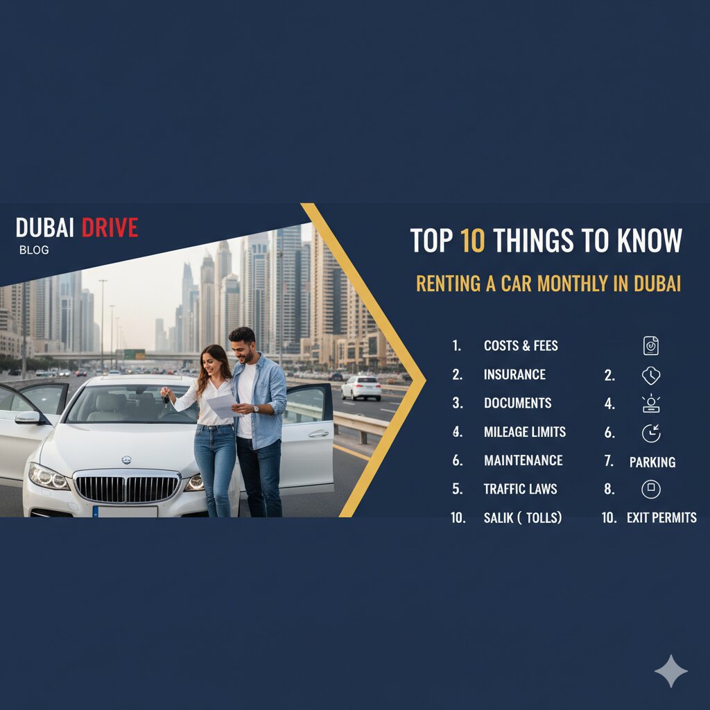 Top 10 Things to Know Before Renting a Car Monthly in Dubai