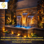 wall water fountain with LED lighting for modern interior decor