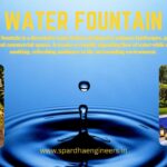 Modern outdoor water fountain design in Ghaziabad with elegant landscaping and flowing water feature