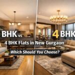 Comparison of 3 BHK and 4 BHK luxury apartments in New Gurgaon