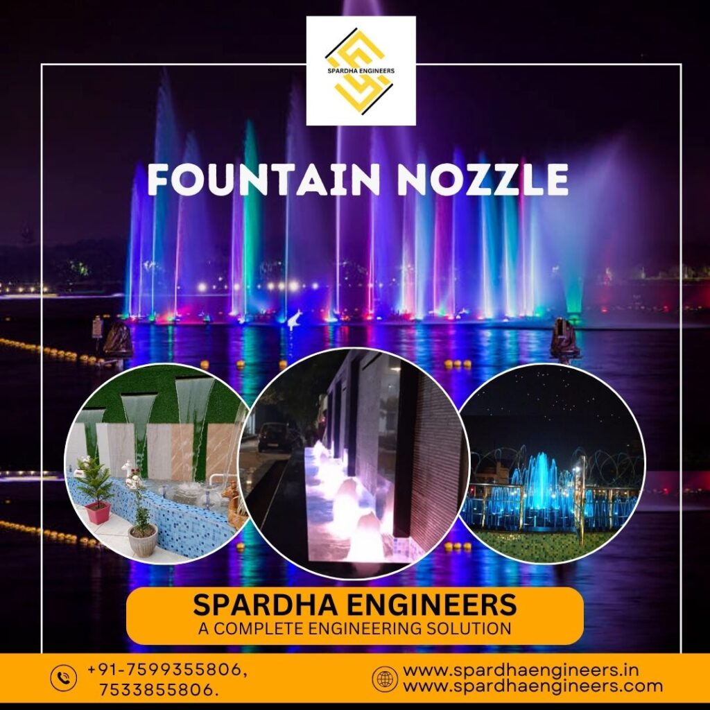 Fountain Nozzle in Shakti Nagar creating decorative water fountain pattern