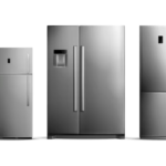 side by side fridge and freezer