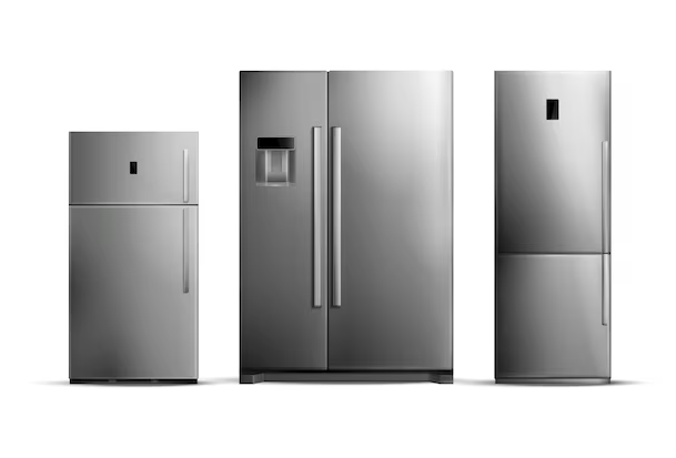 side by side fridge and freezer