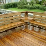 Built in deck benches