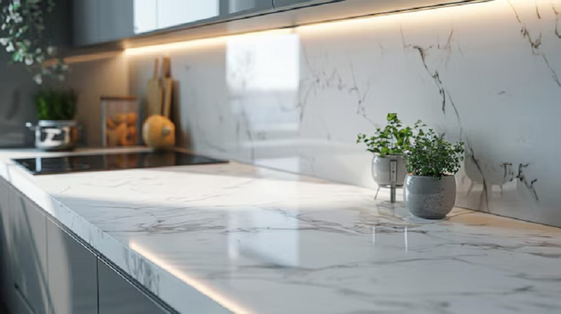 marble kitchen worktop